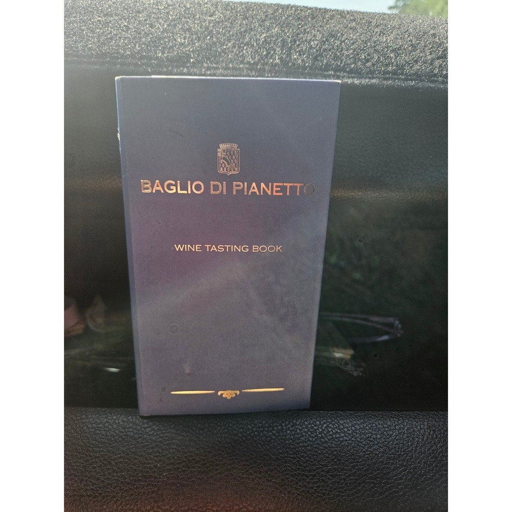 Baglio di Pianetto Wine Tasting Book Journal Blue Gold Foil Wine Log Notebook